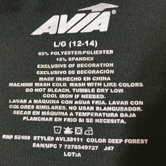 Avia Athletic Leggings / Joggers / Exercise / Running Pants in Green, Size Large - Picture 13 of 15